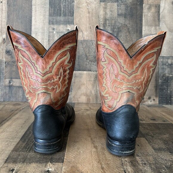 Resistol Ranch By Lucchese Round Toe Cowboy Boots Mens 11.5 D - Picture 7 of 12